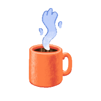 skrich coffee morning cup skrich Sticker