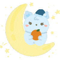 thefluffyclub stars night sleep moon Sticker
