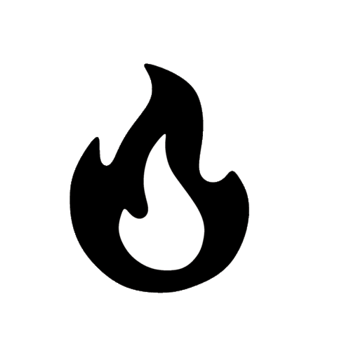 Fire Sticker by Jazzunique