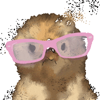 Glasses Chick Sticker