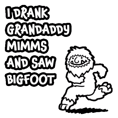 grandaddymimms shine vodka bigfoot moonshine Sticker