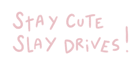 Pink Stay Cute Sticker by Catharina Stewart
