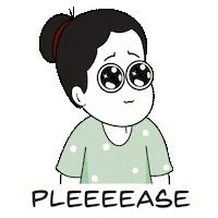 Puppy Eyes Please Sticker by Love Handle Comics