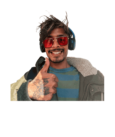 Road Trip Thumbs Up Sticker by NikhiL Keolan Gounden