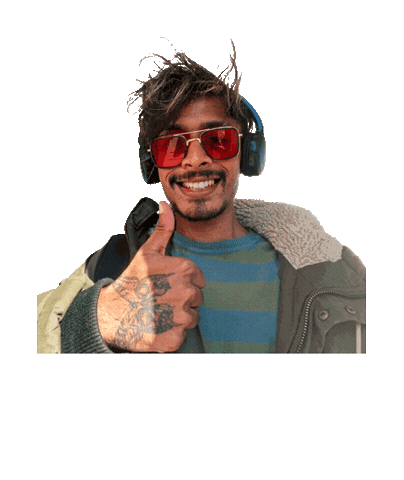 Road Trip Thumbs Up Sticker by NikhiL Keolan Gounden