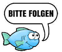 Fischda fish fisch augenrollen folgen Sticker