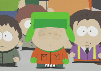 kyle broflovski cheer GIF by South Park 
