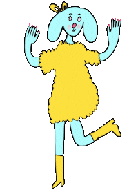 Easter Bunny Dancing Sticker by Kirsten Hurley