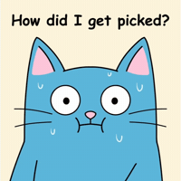 Sweating Blue Cat GIF