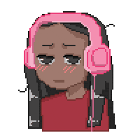 Sad Pixel Sticker