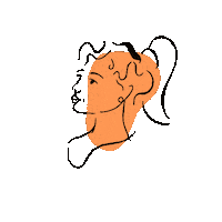 Blastedshop orange collection femme kuma Sticker