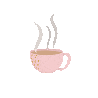 Llyndze pink coffee morning sparkle Sticker