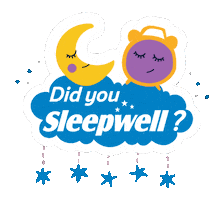 OfficialSleepwell star good morning time sleep Sticker
