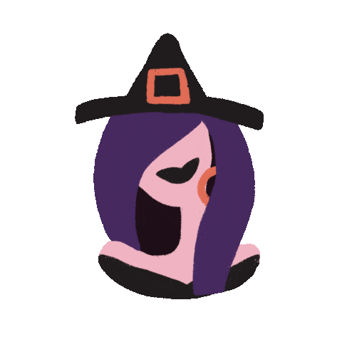 thinkmakeshare giphyupload halloween witch pumpkins Sticker