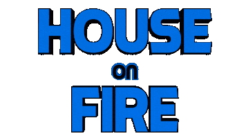 House On Fire Sticker by OpticalArtInc.