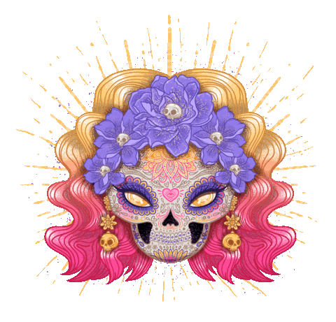 Mexico Flowers Sticker