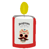 Day Of The Dead Candle Sticker by Seagrams Escapes Hard Seltzer