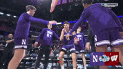 College Hoops Handshake GIF by Northwestern Athletics