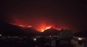 Val d'Ebo Fire Burns Overnight in Spanish Hills