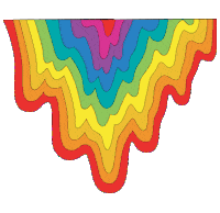 Rainbow Gradient Sticker by Jen Stark