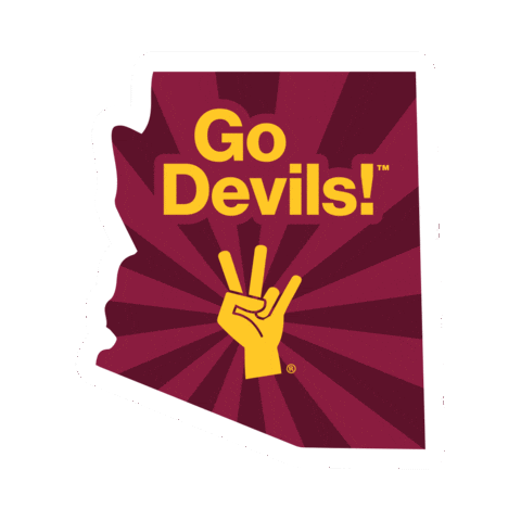 Sun Devils Gameday Sticker by Arizona State University