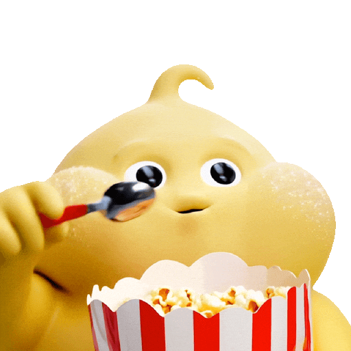 butter_baby giphyupload popcorn eating popcorn butter baby Sticker