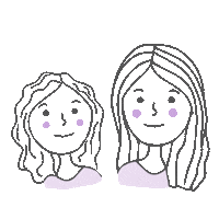 Purple Line Heart Sticker