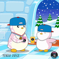Good Morning Cheers GIF by Pengu Juice Co.