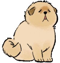 Chow Chow Dog Sticker by Sticky Brain Studios