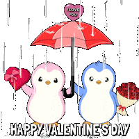 I Love You Couple Sticker by Pudgy Penguins