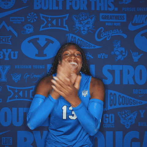 Ncaa Volleyball Go Cougs GIF by BYU Cougars