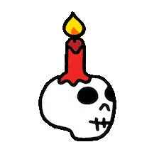 sad memento mori Sticker