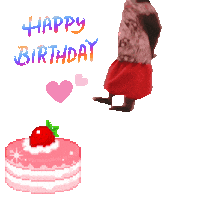 Happy Birthday Heart Sticker