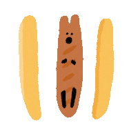 Hot Dog Sticker by Dinotaeng