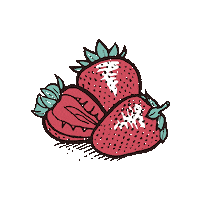 Strawberry Sticker by Peppersmith