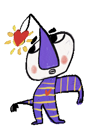 Meerum love heart in love child Sticker