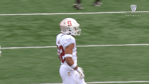 Excited Stanford Football GIF by Pac-12 Network