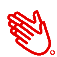 Rot Hande Sticker by Vodafone