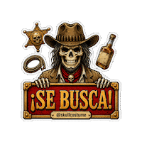 Skull Se Busca Sticker