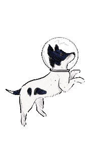 altmojo dog space altmojo astrodog Sticker