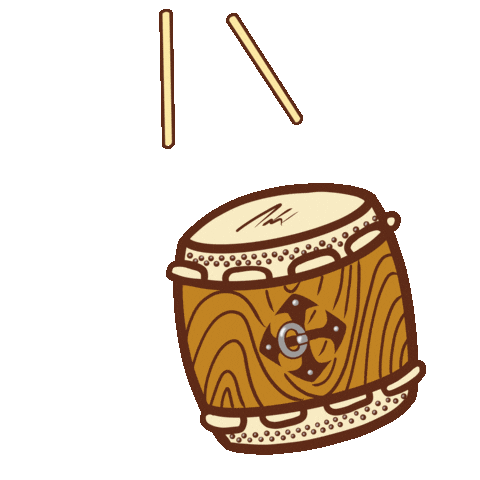 Japanese Drums Sticker