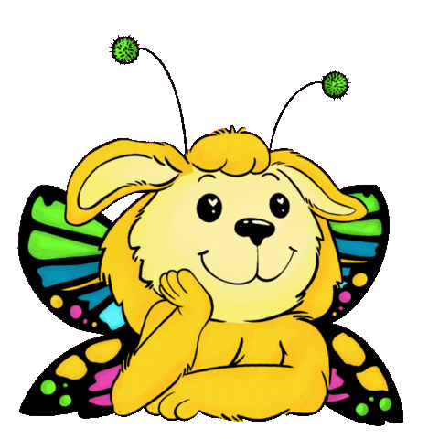 Puppy Spring Sticker by Strudelbee