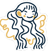Happy Long Hair Sticker by peppii
