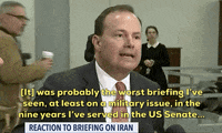 news mike lee iran briefing GIF