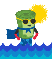 Summer Beach Sticker by mightymaxtotherescue
