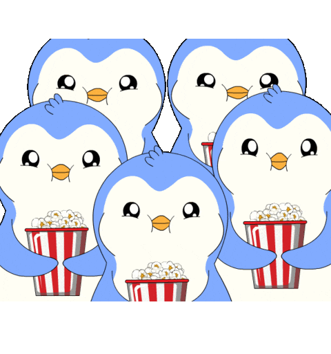 Penguin Popcorn Sticker by Pudgy Penguins