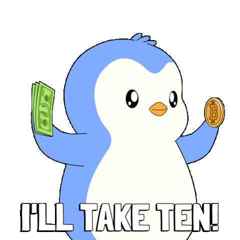 Give I Want It Sticker by Pudgy Penguins