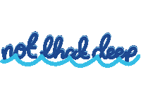 not that deep beach Sticker