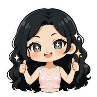 Happy Girl Thumbs Up Sticker
