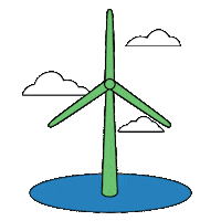 powershift-energy wind wind power powershift パワシフト Sticker